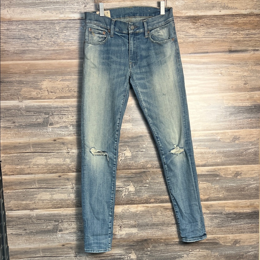 Polo Ralph Lauren Women's Tompkins' Skinny Jean Distressed EUC